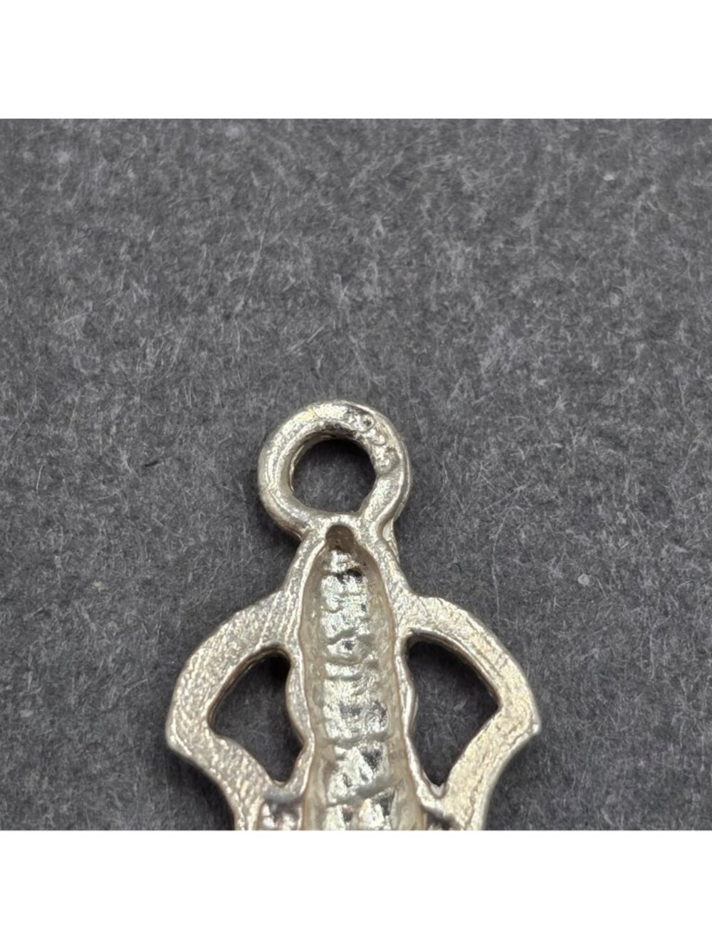 Vintage Sterling Silver Diamond Cut Chevron Filigree Cross Latin Pendant 2" READ - Picture 5 of 9